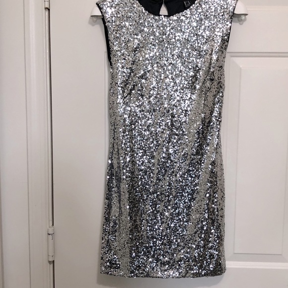 Forever 21 Dresses & Skirts - Fore-ever 21 Sequins Silver Gunmetal Mini Dress